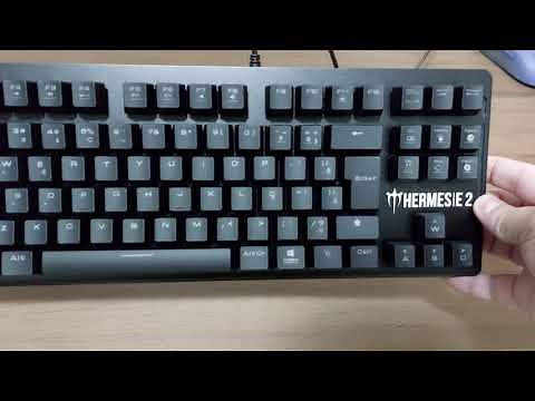 Teclado Mecânico Gamdias Hermes e2 Led azul (Switch Brown) - Unboxing e primeiras impressões