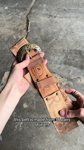 Vintage Dolce & Gabbana Leather Belt with Jacron Patches