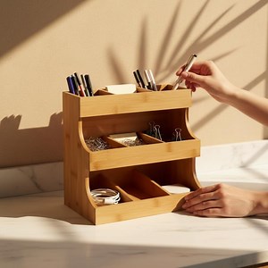 Compact Bamboo Tea Organizer Box Wooden Tea Storage for Kitchen, Office & Home - Etsy