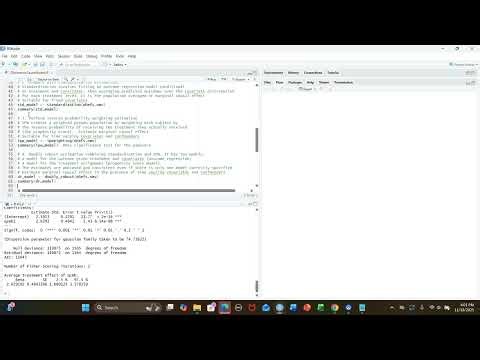 Causal Analysis using R G Estimation by using the CausalModels Package #causalinference#gestimation