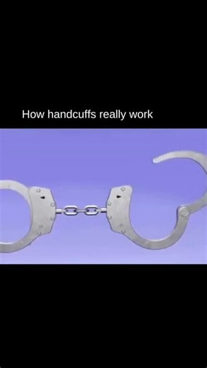 technologys on Instagram: "Handcuffs are mechanical restraints used to limit a person's wrist movement by locking both wrists close together. Each cuff has a ratchet mechanism with small teeth that allow it to tighten in one direction but not loosen without a key. When the cuff is closed around the wrist, the teeth engage with a spring-loaded pawl that locks it securely. A double-lock feature can also be activated to prevent the cuff from tightening further, ensuring safety and comfort. Handcuff