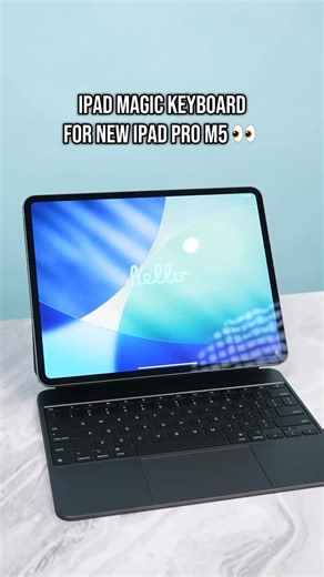 Tom's Guide on Instagram: "Well, it's actually the same Magic Keyboard but now we can pair with the new iPad Pro M5 (2025)... how's this iPad setup look 🤔 #ipadmagickeyboard #ipadprom5 #newipad #unboxing #ipadkeyboard"
