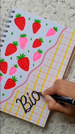 DIY Biology Notebook Cover ✨ | Aesthetic Study Art #calligraphy #frontpage #diy