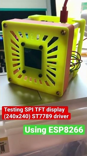 Testing SPI TFT display(240x240) ST7789 using ESP8266