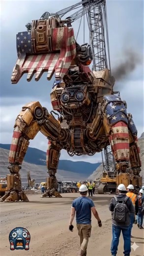 The GIANT SPIDER MECH Just Walked By! 🇺🇸 #MegaMachines #cgi #shorts