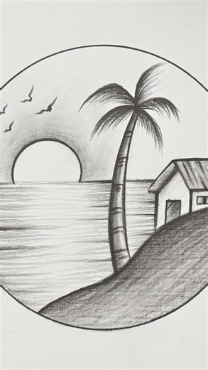 Sayah Arts on Instagram: "Easy circle scenery drawing❣️ ___________ #art #artistsoninstagram #artwork #artoftheday #artist #artofinstagram #fyp #trending #shorts #switzerland #nature #pencil #naturelovers #naturelovers #pencilportrait #nature #ootd #ootdinspiration #trendingvideos #naruto #drawingforbeginners #drawingoftheday #drawingsketch #fashionpost #sunsets #instaart #pencildraw #sketch #pencil-drawing #pencilsketching #scenery #circledrawing"