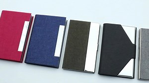 Custom Logo Color Leather Card Wallet Slim Credit Portable Card Holder