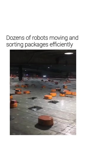 @user_missinng on Instagram: "The video depicts Amazon's autonomous mobile robots—originally from Kiva Systems, acquired in 2012—coordinatedly transporting shelved packages across a warehouse floor, avoiding collisions through swarm intelligence algorithms. These systems boost picking efficiency threefold, from 100-200 items per hour manually to 300-400 with robots, as evidenced by a 2015 MIT study on Amazon's deployment, reducing fulfilment times by up to 50%. Deployment has improved worker saf