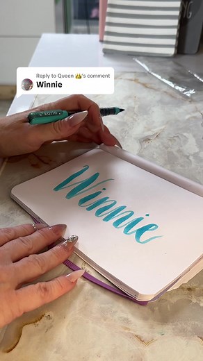 Cursive Calligraphy Tutorial: Writing 'Winnie'