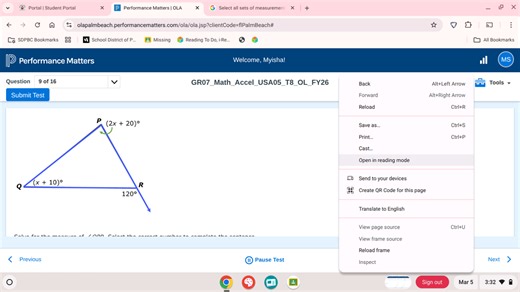 Solve for the measure of ∠QPR. The measure of ∠QPR is 30°, 40°... | Filo