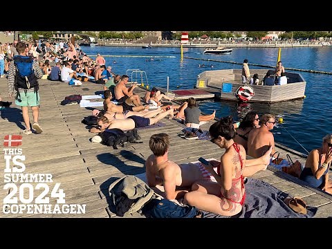 This is summer 2024 in Copenhagen, Denmark | Beach walk [4K] HDR