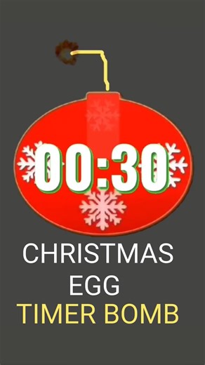 Christmas Egg 30 Second Timer Bomb 🥚💣 | Christmas Calm Music #short
