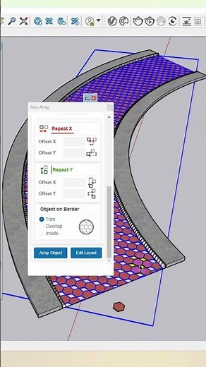 Curic Face Array in Sketchup Plugin