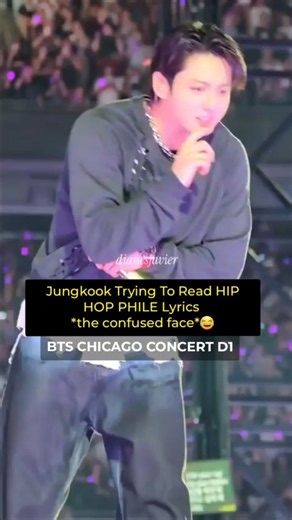 Jungkook HIP HOP PHILE With Confused Face BTS CHICAGO CONCERT D1 #jungkook