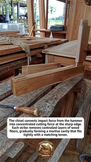 Traditional Mortise and Tenon Wood Joint #Woodworking #Carpentry #HandTools