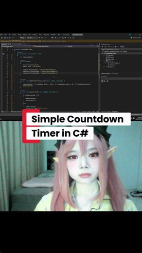shiro on Instagram: "made a simple countdown timer in C# (ft. Krul) costume: @kazaryuucosplay #csharp #visualstudio #krultepes #krul"