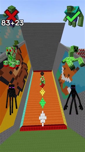 Normal Mobs VS Mutant Mobs Jumping Challenge #minecraft #shorts #brainrot