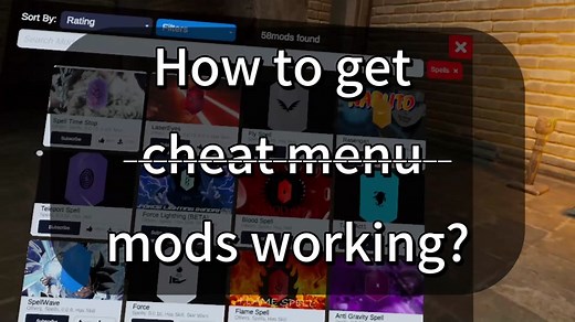 Don’t forget to unlock your cheatmeun first and you can get start with your mods! #battletalent #vrgame #vrfightinggame #vrswordgames #vrrogulite #vrmod #virtualreality