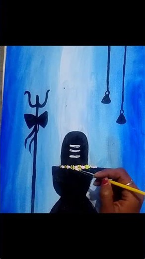 🕉️ Beautiful Shivling Drawing with Oil Pastels | Easy Lord Shiva Art Tutorial