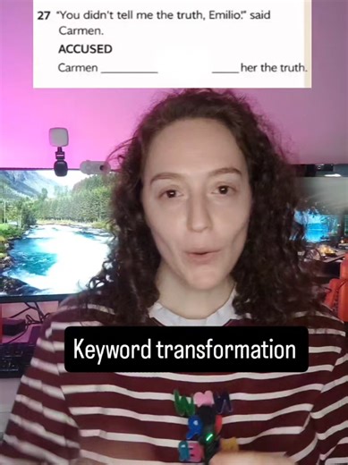 Key word transformation ... #cambridgeexams #b2first #useofenglish