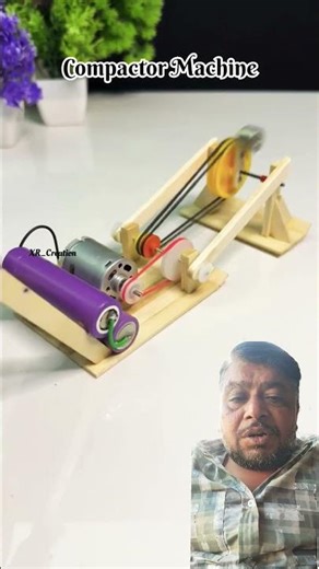 Soil Compactor machine with Dcmotor #youtubeshorts​ #diy​ #experiment​ #motor​ #soil​ #compacto