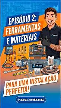 Ferramentas para instalação de ar-condicionado.