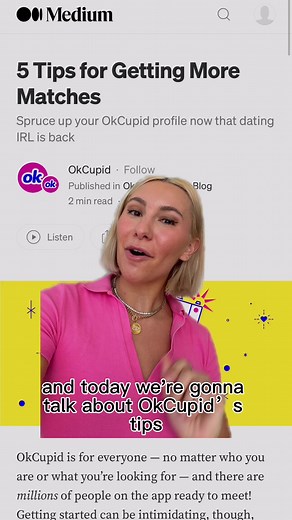 The trick to getting better matches? Update your #okcupid profile ASAP! #cuffingseason #dating #datingapp #datingadvice