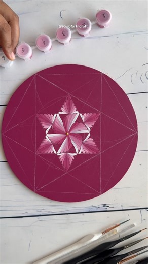 Shreoshree Ghosh || Mandala artist on Instagram: "Raspberry Dot Mandala part 1 .. hope you like this and stay tuned for the full artwork tutorial 🥰❤️ [ mandala, dot mandala, mandala art, dot mandala art, dot art, mandala tutorial ] #mandala #dotmandala #mandalaart #handpainted #artreels"