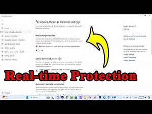 How to Turn Off Real-Time Protection in Windows 11.