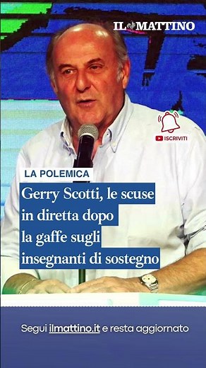 Gerry Scotti, le scuse in diretta dopo la gaffe sugli insegnanti di sostegno