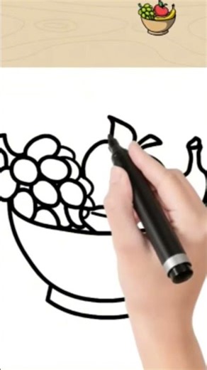 Easy Fruit Bowl Drawing Tutorial - Step by Step for Beginners