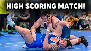 In a clash of high point scorers, Michigan's Mason Parris wrestled Air Force's Wyatt Hendrickson this season at the 2022 CKLV. | FloWrestling