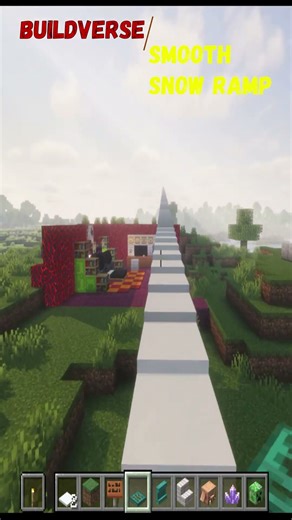 This Snow Ramp Makes the Smoothest Water Jump Ever 😱❄️#MinecraftShorts #MinecraftPhysics #SnowRamp