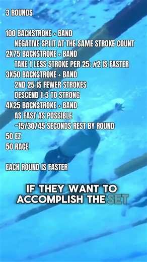 A Set For Faster Backstroke Pulling Skills #swimming
