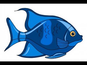 How to Draw a Blue Angelfish (Mascaw) | Easy Step-by-Step Drawing Tutorial for Kids