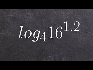 Evaluating a Log with an Exponent Without a Calculator