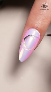 Metallic nail art coming! 🤩 Using #bornpretty Silky White Series:CG044 (ID55845） Pearly Mirror Powder(ID52806) Rhinestone Glue Gel (ID55273) Super Shine Silver Metal Painting Gel(ID56536) Shop here: https://bit.ly/3P7v94D 🥰 #nailart #allshineonme #naildesigns #summernails #metallicnails | Bornpretty