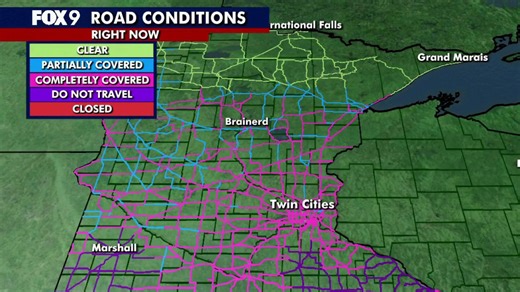 MN weather: Hazardous road conditions during winter storm