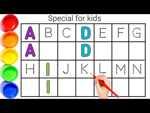 A for Apple Song 🍎 | Bachchon Ki Pyaari BCD alphabet learning rhymes with dotted lines