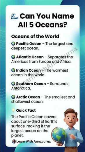 5 Oceans of the World — Explained! 🌊🌍