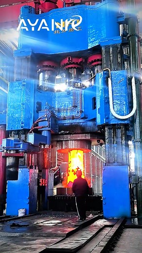 Look at this massive machine in action! #ForgingMachine #MetalForging #HeavyMachinery #IndustrialEquipment #Engineering #Manufacturing #MachineryInAction #ForgingEquipment #Reels | Lareina Wang