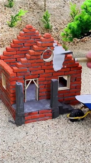 Mini Cement House | DIY Miniature Cement House #shorts #ytshorts