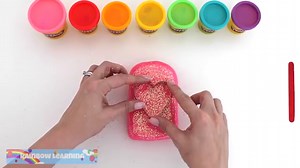 DIY How to Make Play Doh Sparkle Heart Popsicle Modelling Clay Learn Colors RainbowLearning