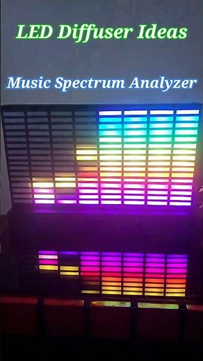DIY LED Diffuser Ideas Bluetooth Audio Spectrum Analyzer with SP107E LED Controller#shorts