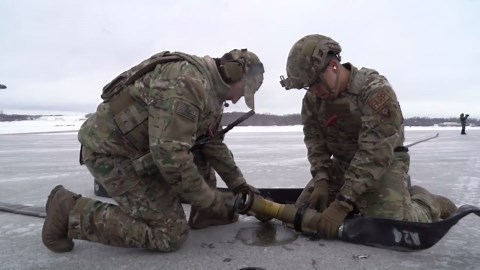 AFSOC Airmen Set Up FARP For F-22 Raptors