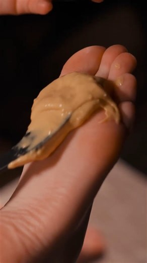 Sticky Caramel Foot Mask Application ASMR 🍯🦶 #footcare #wellness