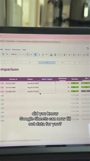google sheets just got a gemini upgrade and i can’t believe this is free 🤯 drag down a cell and it