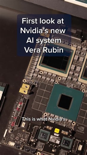 CNBC got an exclusive first look at Vera Rubin, Nvidia’s next AI system that’s due to ship in the second half of the year. Vera Rubin will use about twice as much power as Blackwell but will be far more efficient by delivering 10 times more performance per watt, Nvidia told CNBC. Watch the full video: cnb.cx/3N4hJYH | CNBC