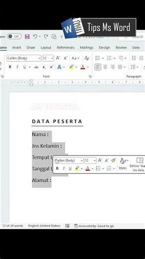 Cara merapikan titik dua di Microsoft Word #belajaroffice #belajarkomputer #fypシ #msword