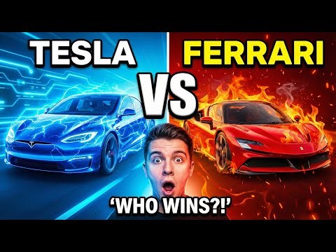Can a Tesla Beat a Ferrari?! 🤯